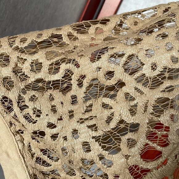 Robert Rodriguez Tan & Orange Layered Top with 100% Silk Trim (Size: Small) - Picture 14 of 14